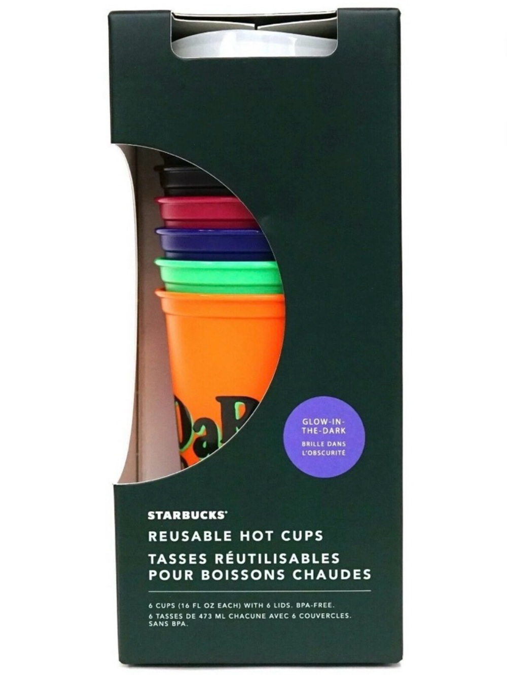 Starbucks Reusable Hot Cups
Halloween/ Trick or Treat Glow in the Dark Set of 6